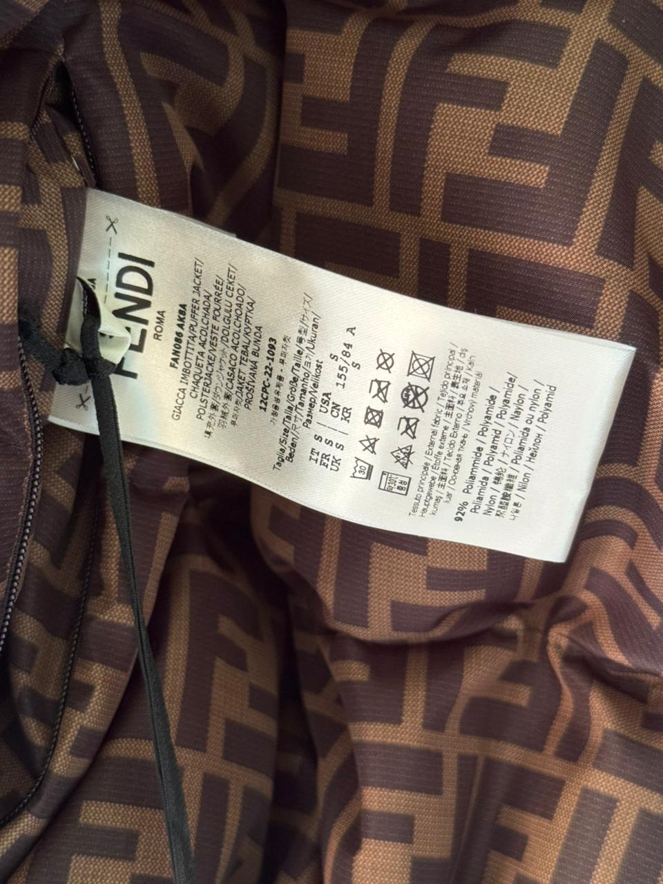 Fendi Reversible FF Logo Puffer Jacket – Blue & Brown