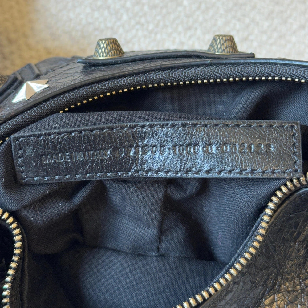 Balenciaga Le Cagole XS Shoulder Bag in Black Arena Lambskin with Charms