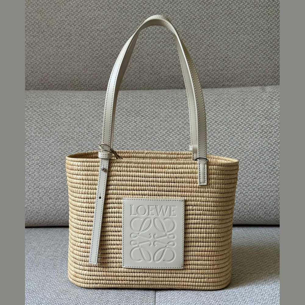 Loewe Square Raffia Shoulder Bag