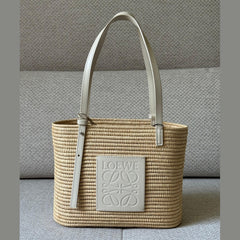 Loewe Square Raffia Shoulder Bag