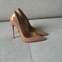 Christian Louboutin Nude Patent Leather So Kate 120mm Pumps - Size 38