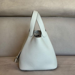 Hermès Picotin Lock 18 in Bleu Glacier with Palladium Hardware