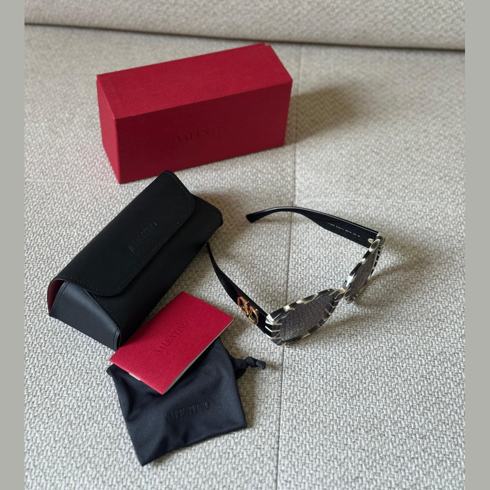 Valentino Black Oversized Sunglasses