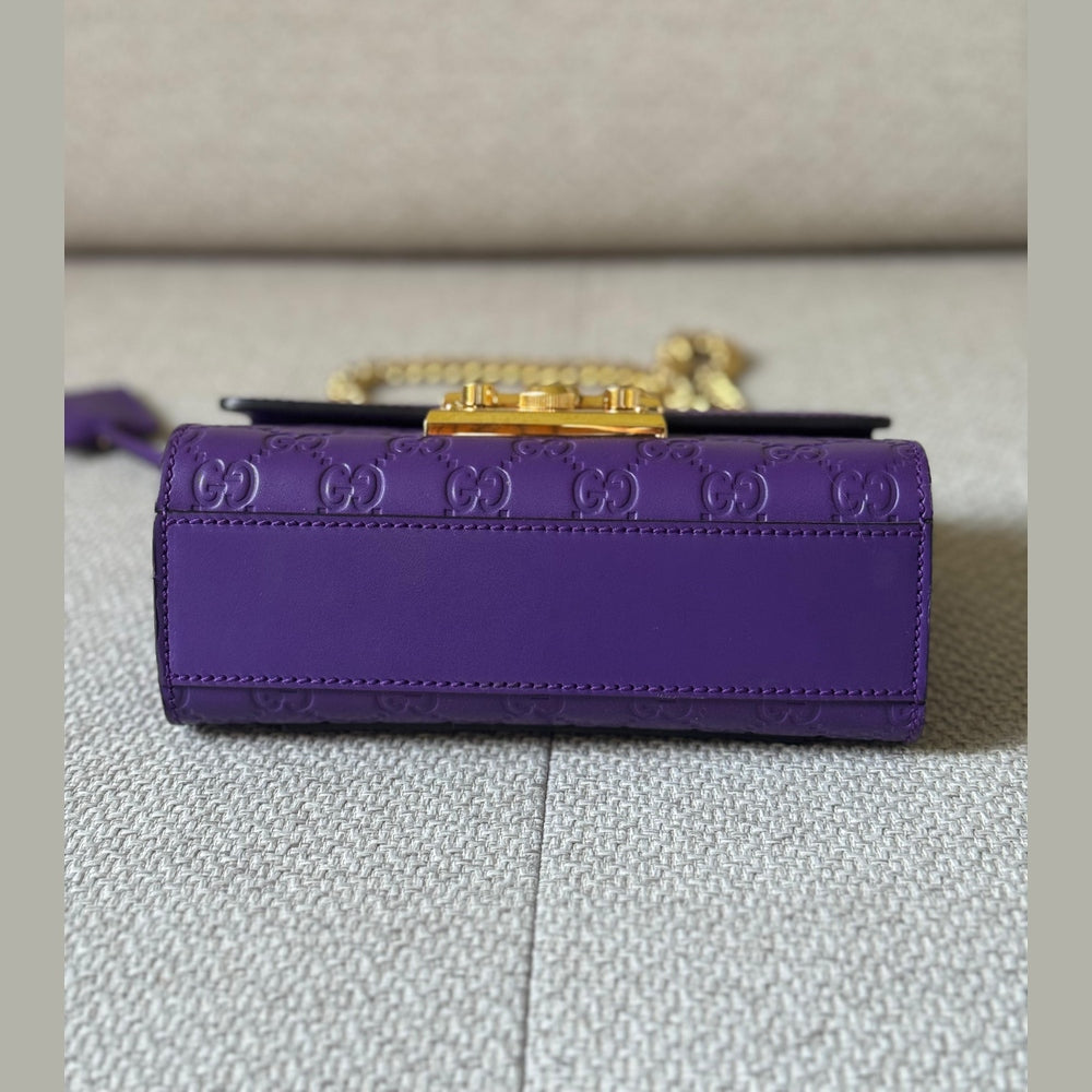 Gucci Purple GG Padlock Shoulder Bag