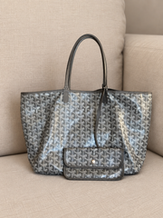 Goyard Grey Saint Louis PM Shoulder Bag