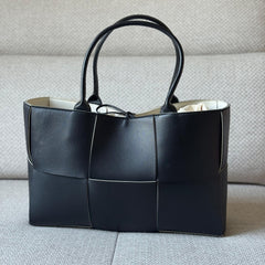 Bottega Veneta Black Leather Arco Tote