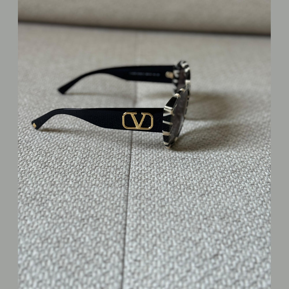 Valentino Black Oversized Sunglasses