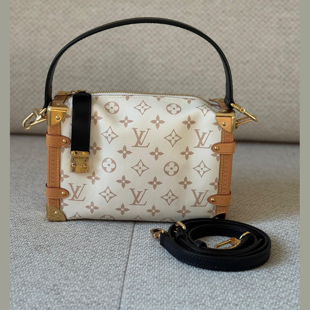 Louis Vuitton Side Trunk MM in Monogram Dune Canvas Shoulder Bag