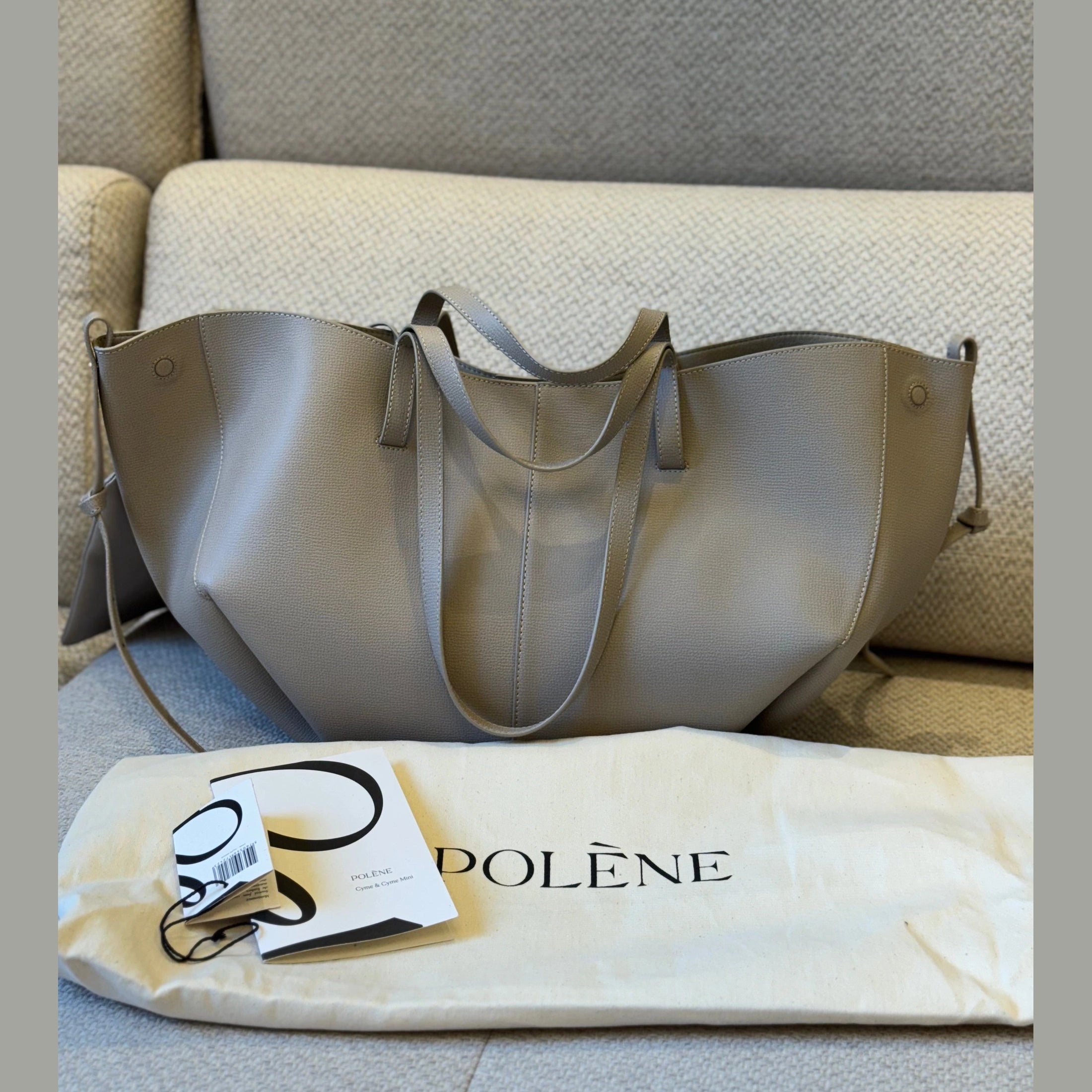 Polène Taupe Large Cyme Tote