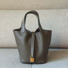 Hermès Etoupe Picotin Lock 18 with Gold Hardware - Stamp K