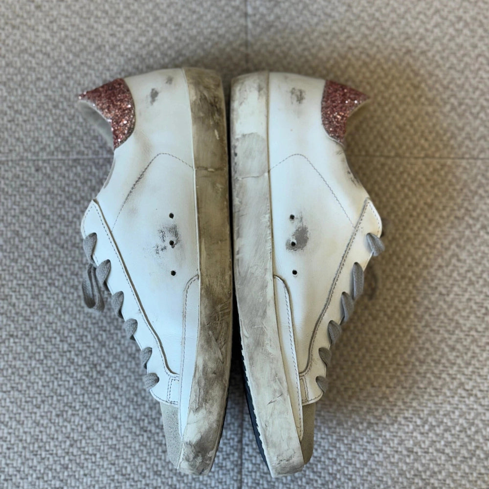 Golden Goose Superstar Glitter Sneakers - Size 40