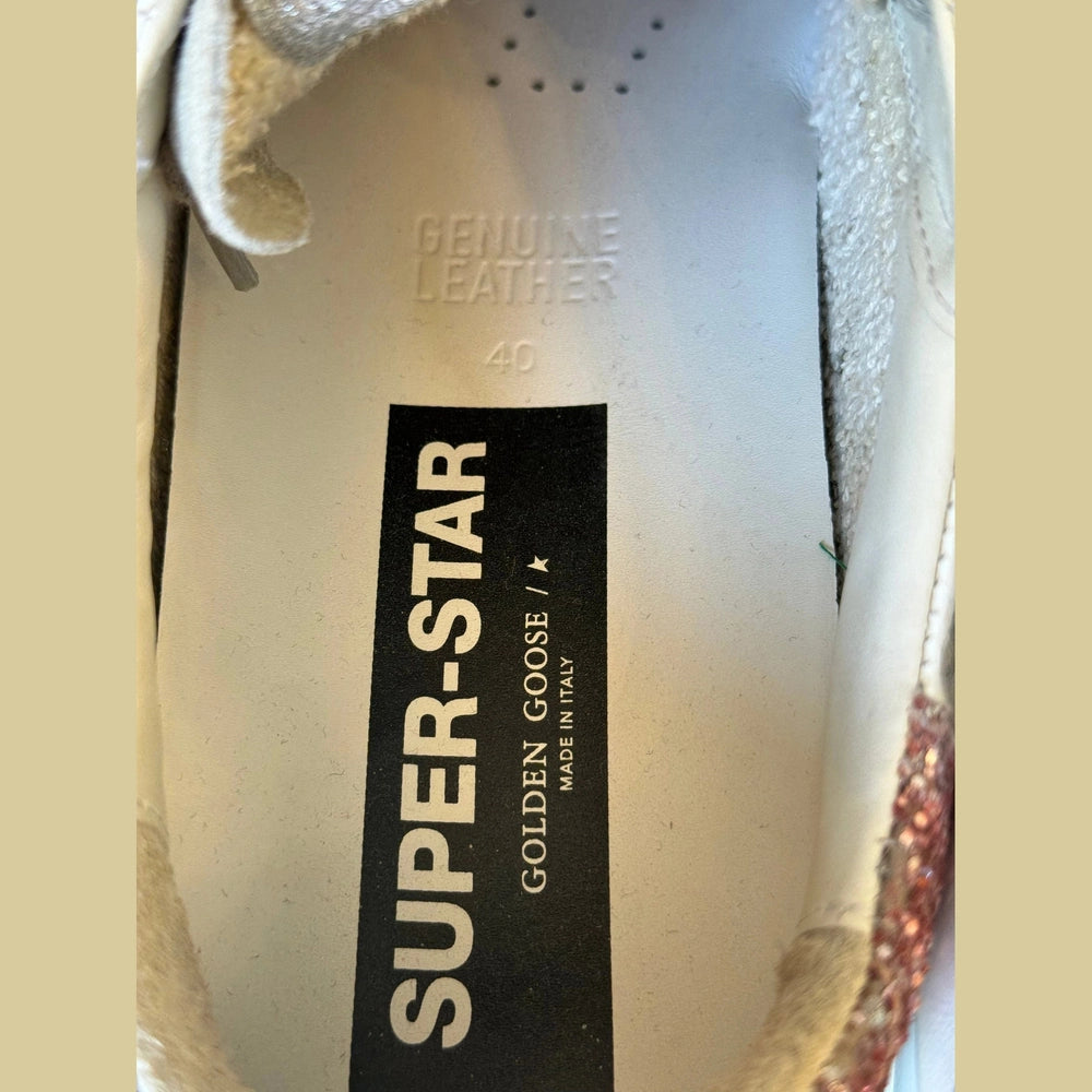 Golden Goose Superstar Glitter Sneakers - Size 40