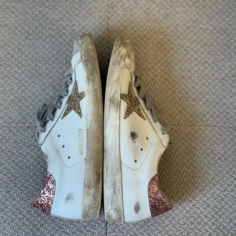Golden Goose Superstar Glitter Sneakers - Size 40