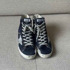 Golden Goose Denim Francy High Top Sneakers - Size 40