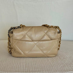 Chanel Beige Small Chanel 19 Shoulder Bag