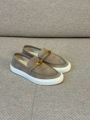 Hermès Game Slip-On Sneakers in Beige Suede - Size 38.5