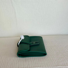 Hermès Jige Élan Green Moyen Clutch