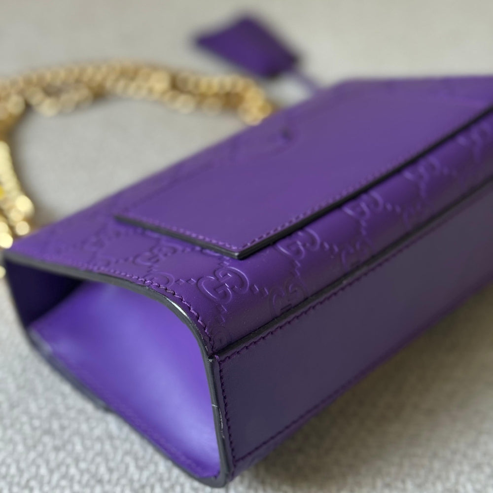 Gucci Purple GG Padlock Shoulder Bag