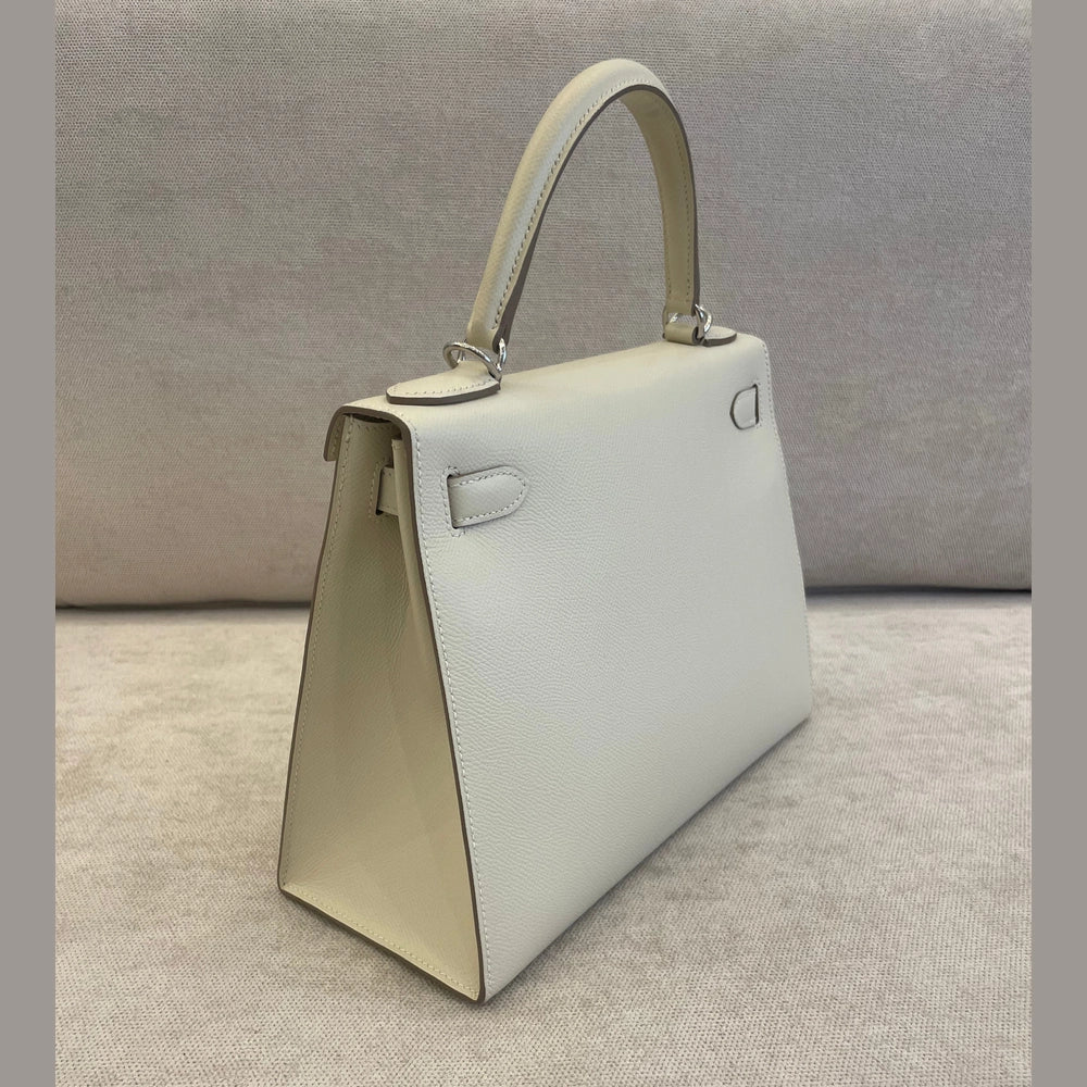 Hermès Kelly 28 Craie Epsom Leather PHW