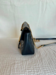 Gucci Small Black GG Marmont Shoulder Bag