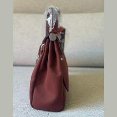 Hermès Rouge H Herbag Zip 31 with Palladium Hardware - Stamp K