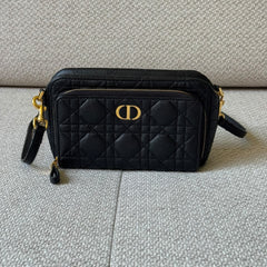 Christian Dior Caro Double Pouch with Strap