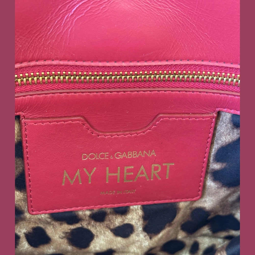 Dolce & Gabbana Red My Heart Chain Shoulder Bag