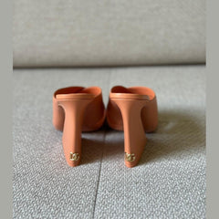 Dolce & Gabbana Peach Tapered Heel Sandals - Size 37