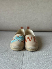 Loewe Paula's Ibiza Beige Canvas Espadrilles - Size 38