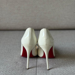 Christian Louboutin White Patent Leather So Kate 120mm Pumps - Size 37.5