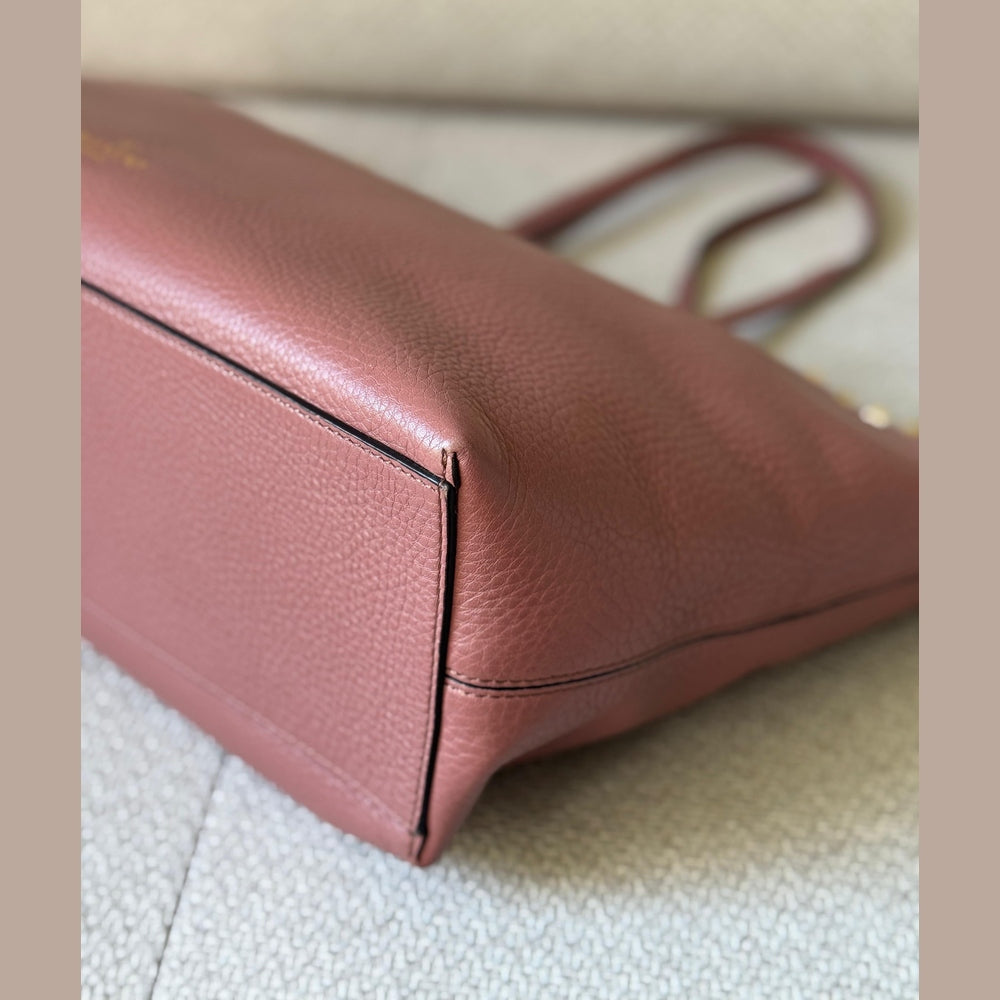 Valentino Rockstud Tote in Rosewood Leather