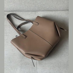 Polène Root Textured Leather Cyme Tote Bag