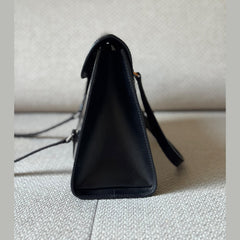 Christian Dior Black Saddle Flap Shoulder Bag