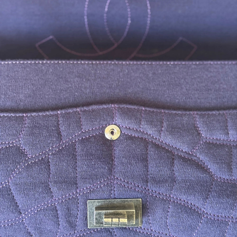 Chanel 2.55 Reissue Flap Bag Jumbo Purple Quilted Fabric