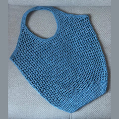 Prada Blue Raffia Shoulder Bag