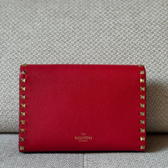 Valentino Garavani Rockstud Spike Red Leather Crossbody Bag
