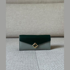 Fendi FF Diamonds Green Wallet on Chain