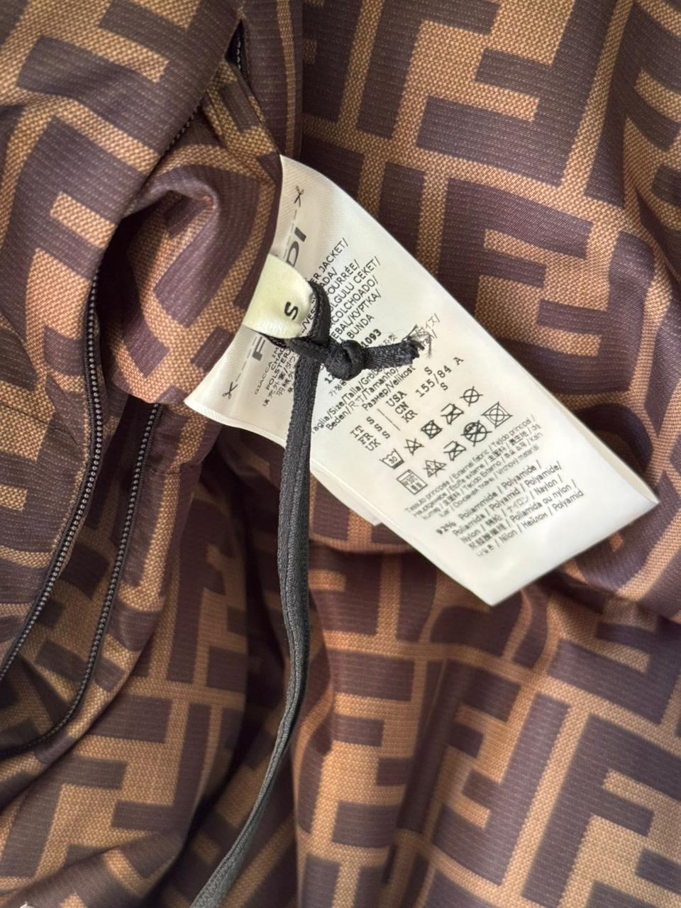 Fendi Reversible FF Logo Puffer Jacket – Blue & Brown