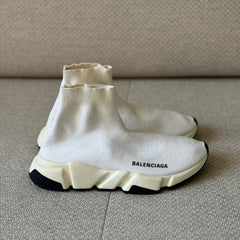 Balenciaga White Speed Sock Sneakers - Size 38