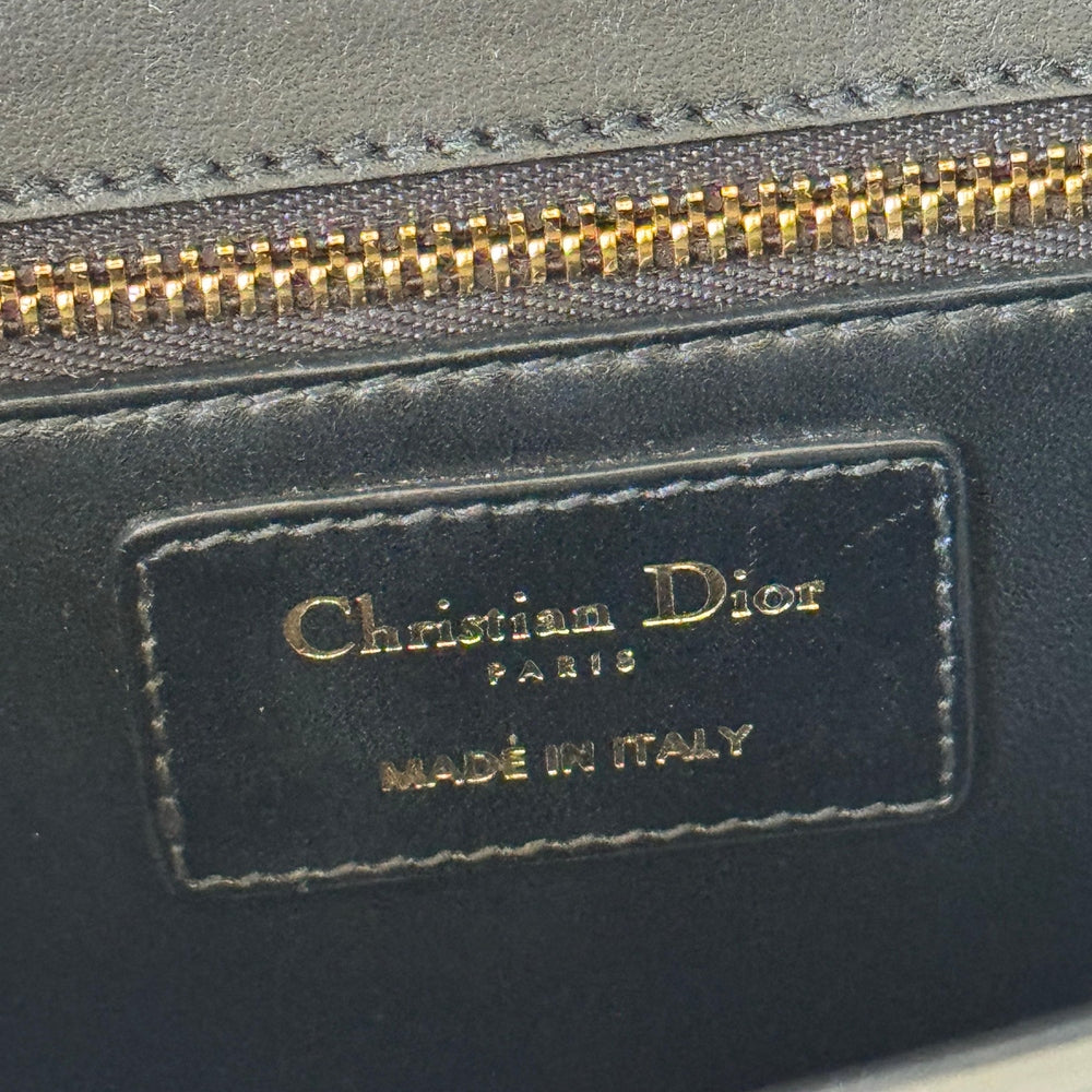 Christian Dior Black Dior Montaigne with Gold Hardware Shoulder Bag
