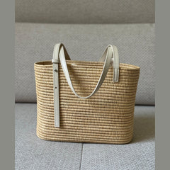 Loewe Square Raffia Shoulder Bag