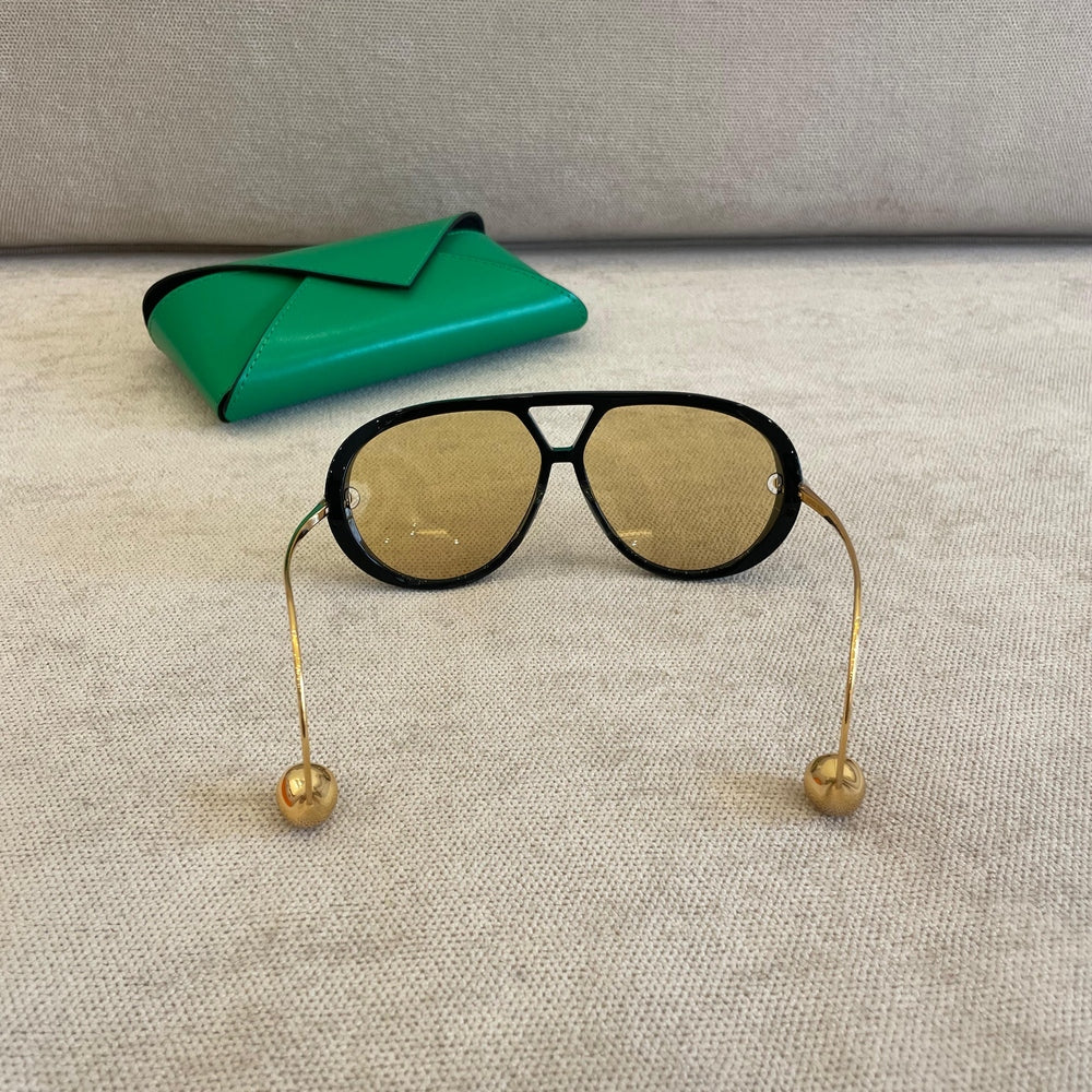 Bottega Veneta Drop Aviator Sunglasses with Receipt