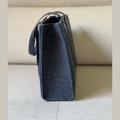 Chloé Navy Blue Woody Wool Tote