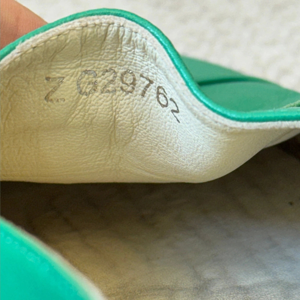 Chanel Green Leather Espadrilles - Size 41