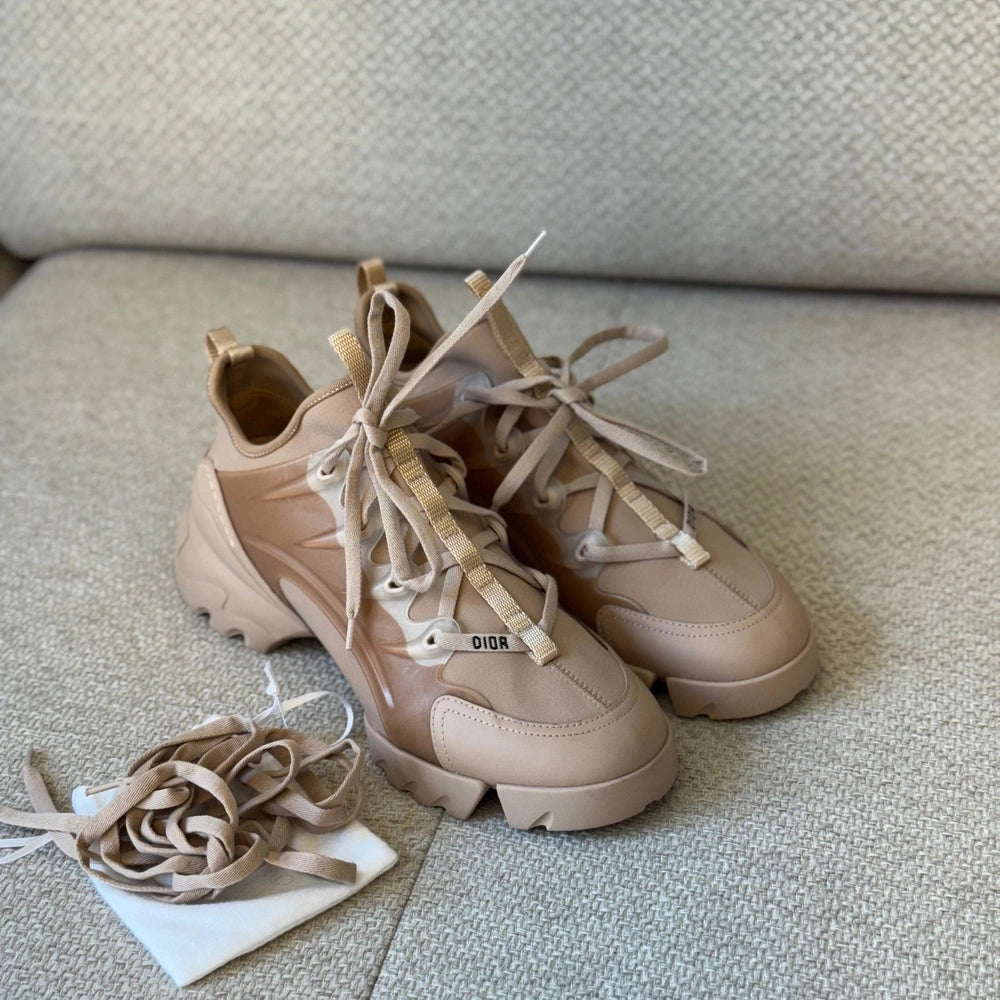 Christian Dior Nude Beige D-Connect Sneakers - Size 40½