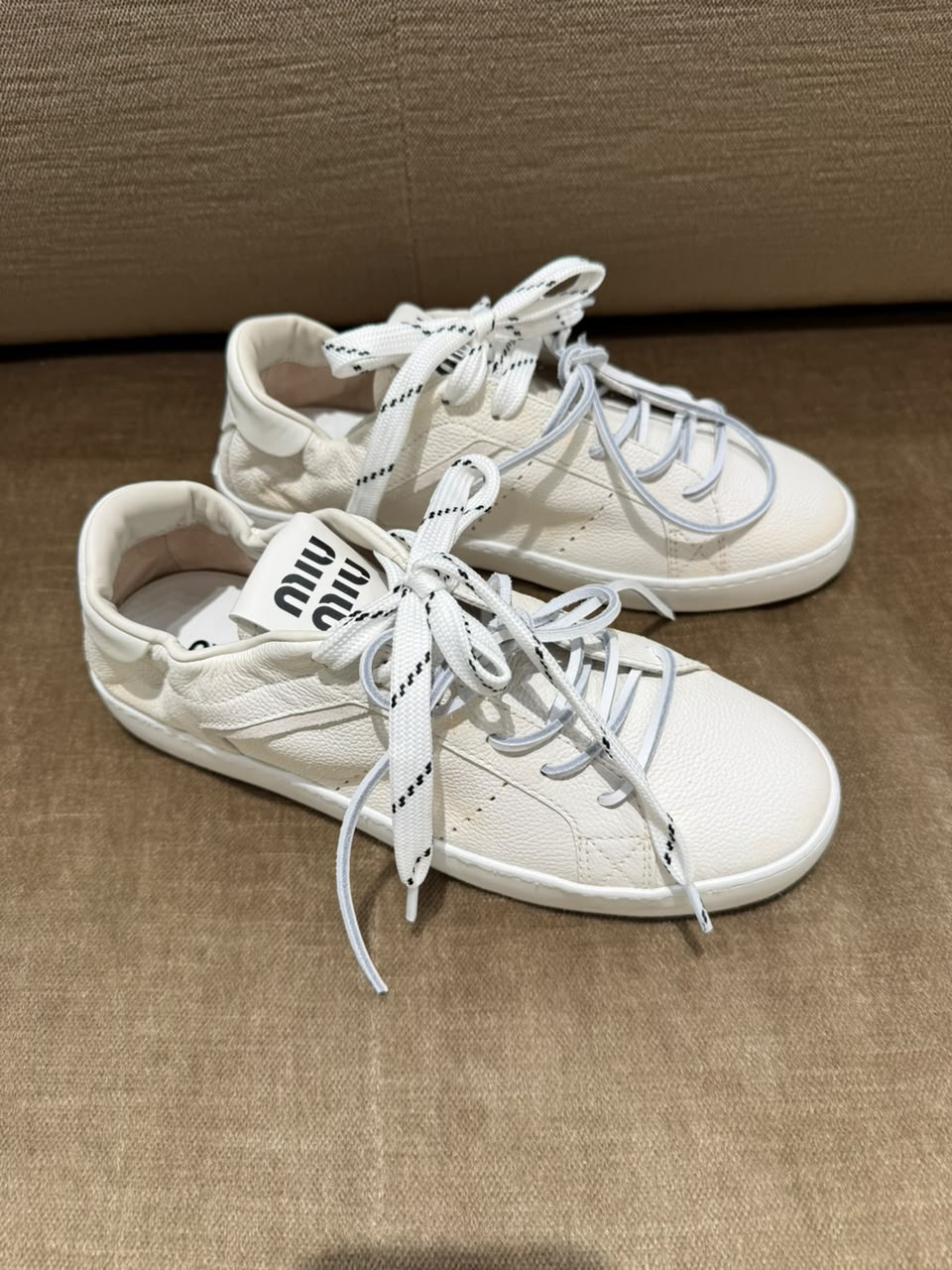 Miu Miu White Deco Sneakers - Size 37.5