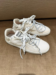 Miu Miu White Deco Sneakers - Size 37.5