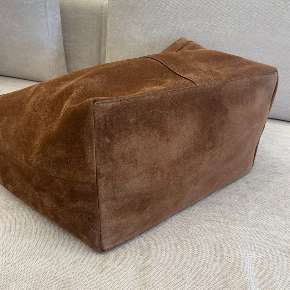 Saint Laurent Y Brown Suede Tote