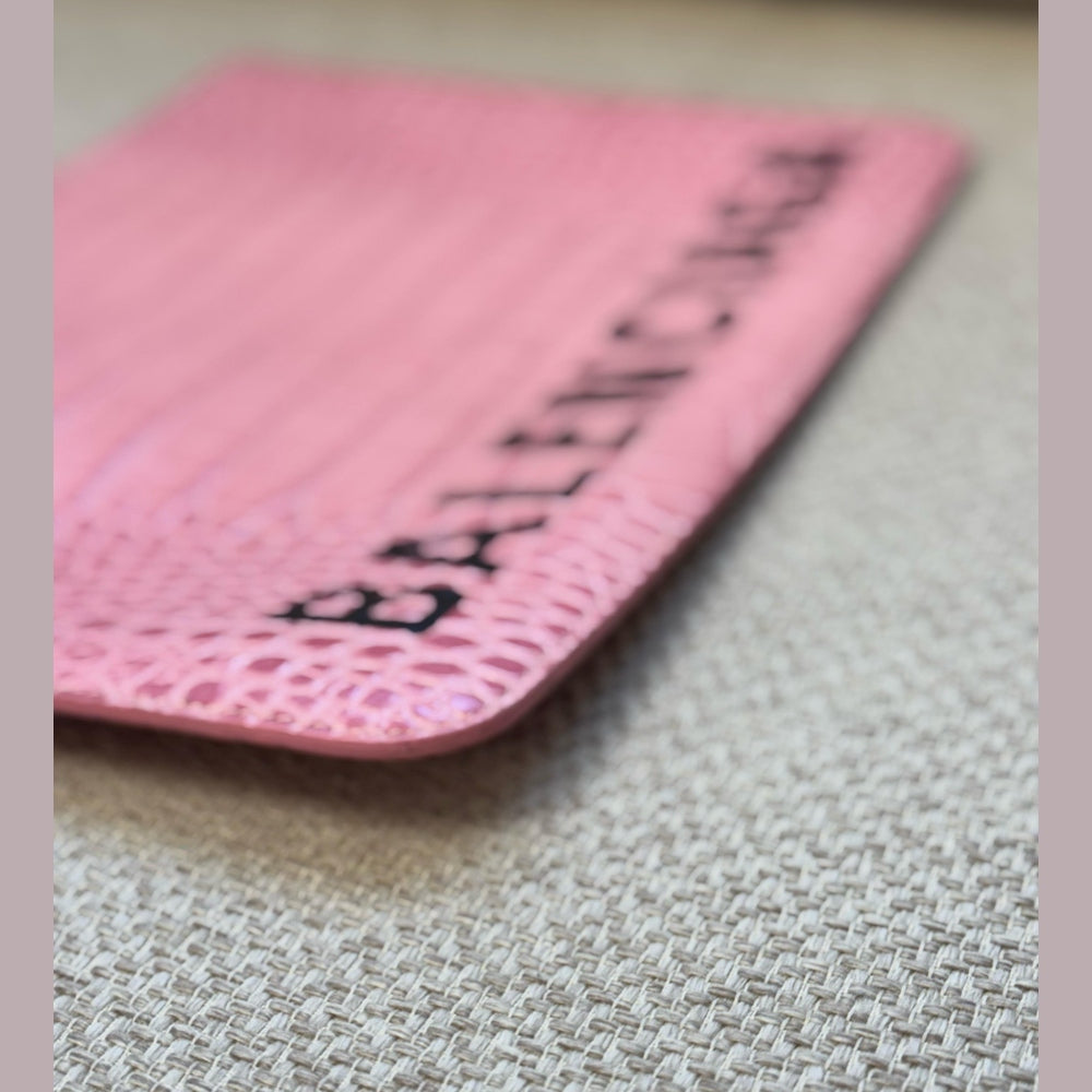 Balenciaga Pink Ville Logo Pouch