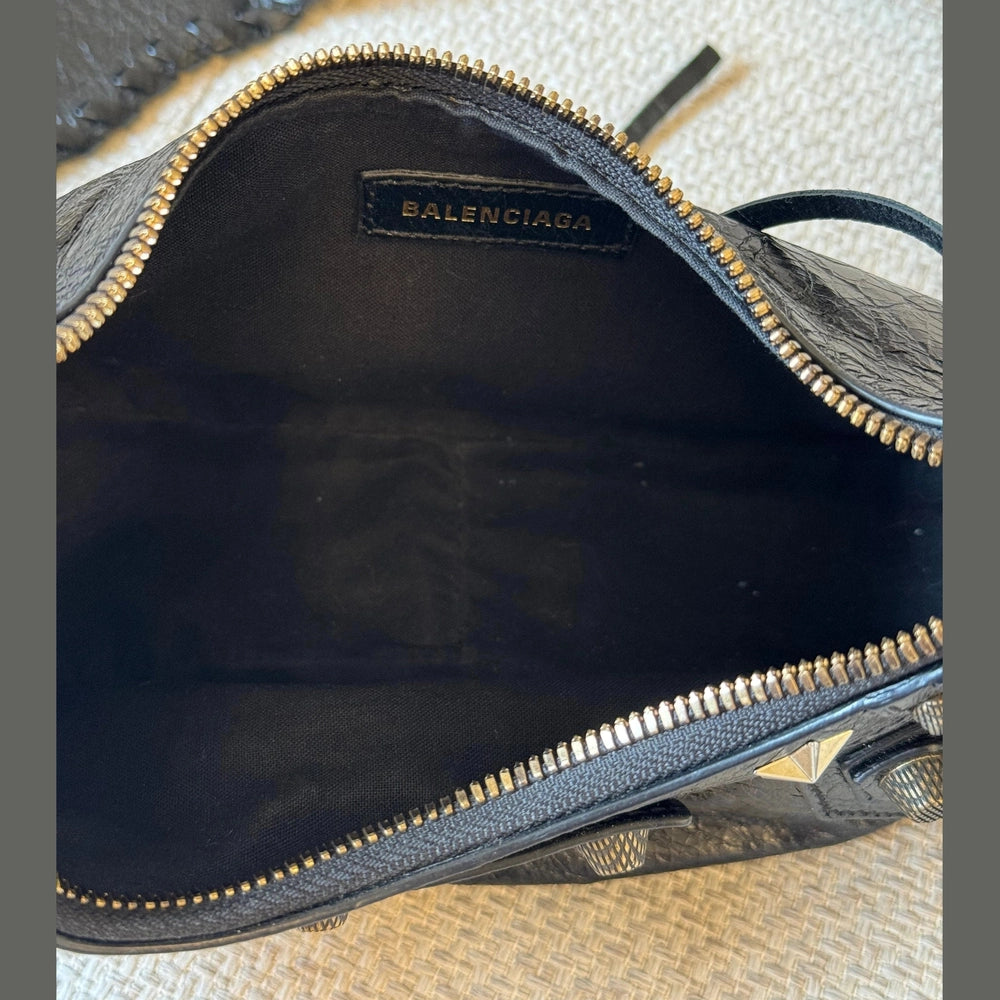 Balenciaga Le Cagole XS Shoulder Bag in Black Arena Lambskin with Charms